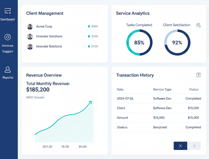 FinTech dashboard overview